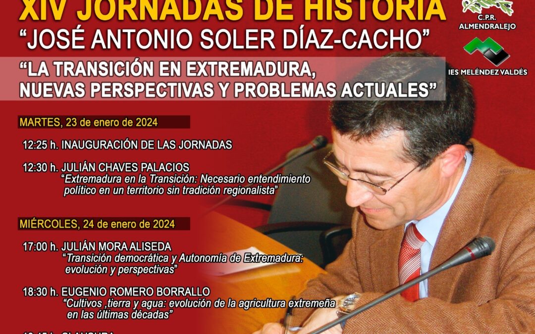 Julián Chaves Palacios participa en las «XIV Jornadas de Historia José Antonio Soler Díaz-Cacho» en Villafranca de los Barros.